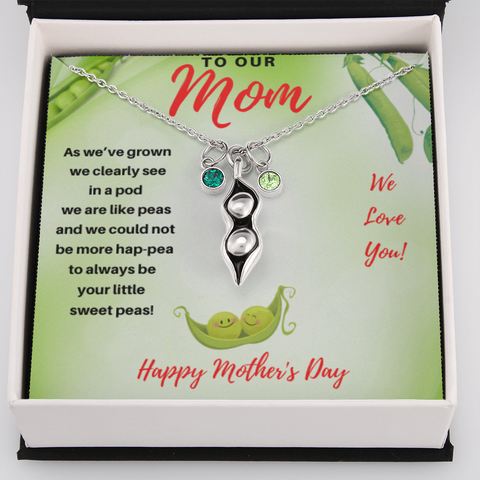 To My Mom — Peas In A Pod Mother's Day Customizable Necklace From All Kids