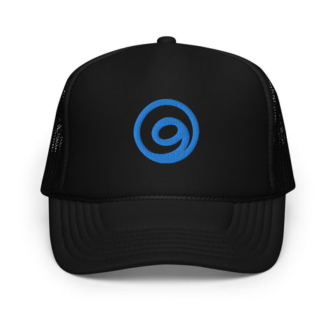 Gratitude Symbol Foam Baseball Hat — blue